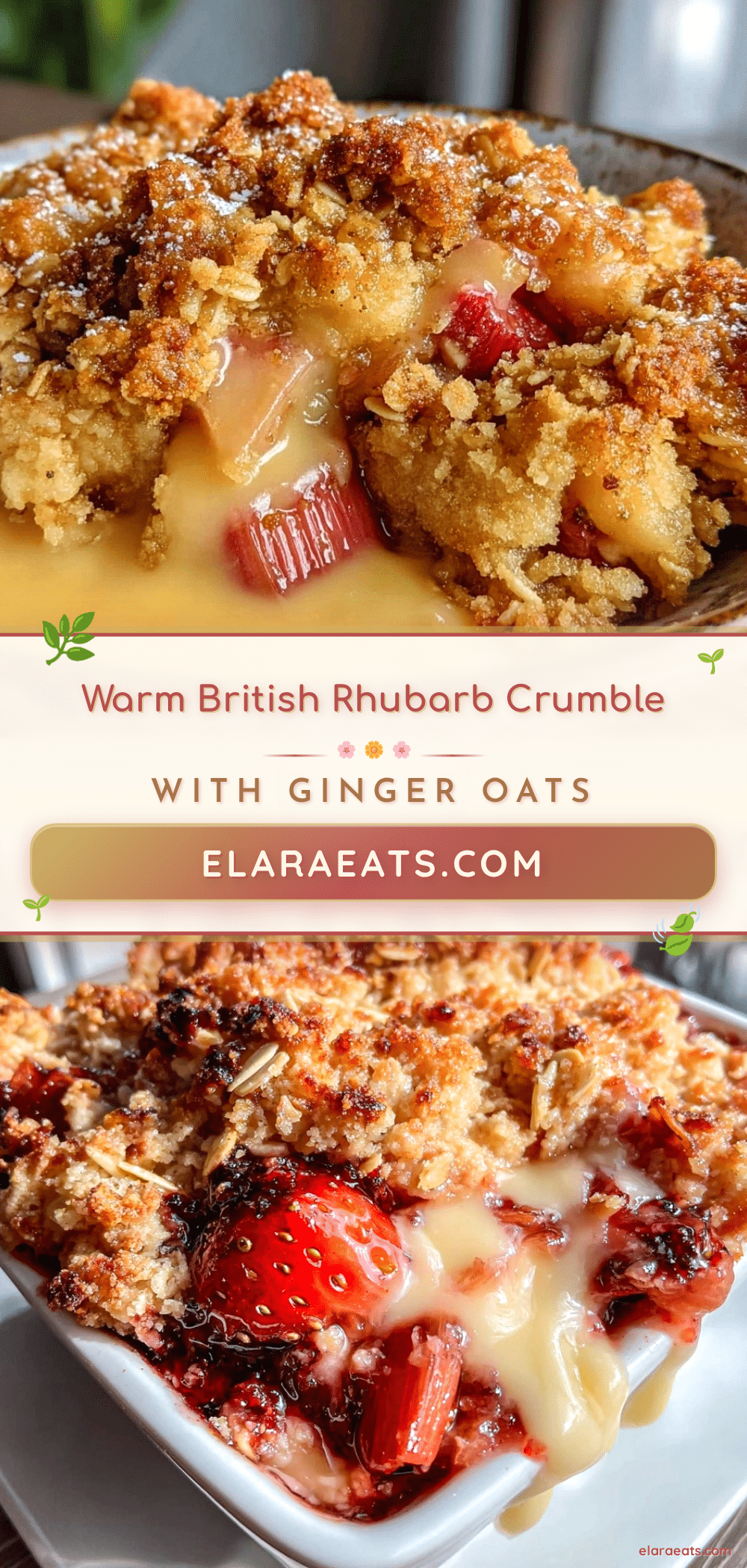 British rhubarb crumble recipe