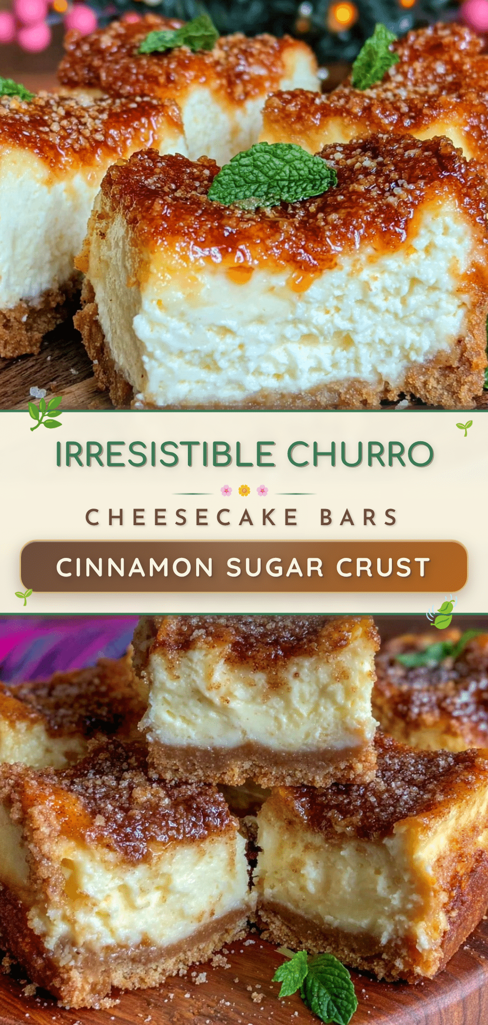 churro cheesecake bars recipe