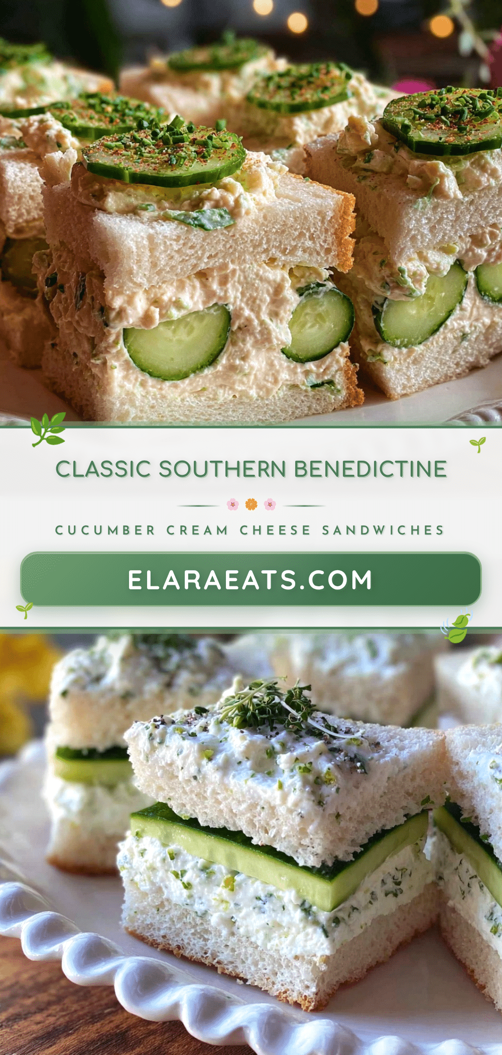 Classic Southern Benedictine Cucumber Sandwiches recipe