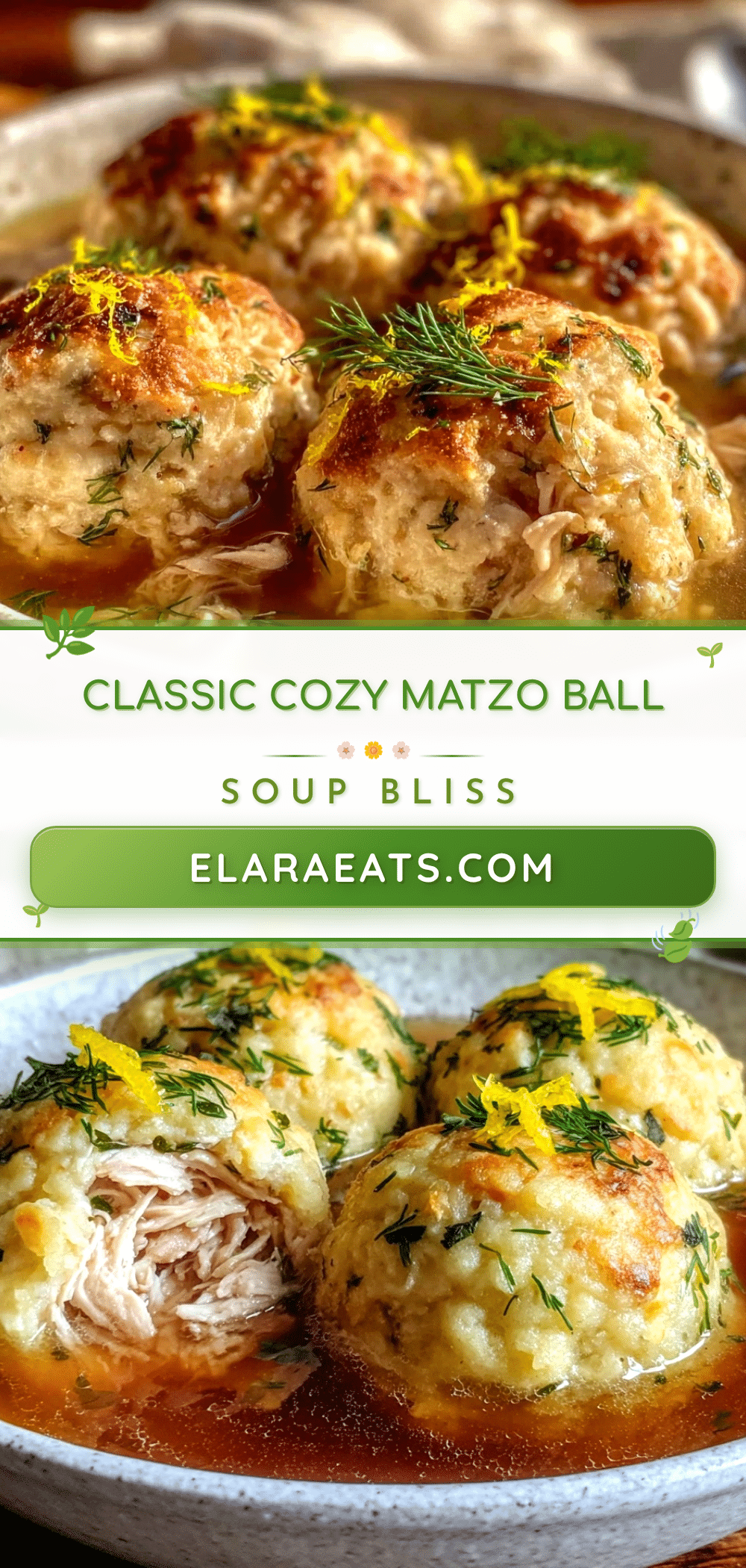 cozy classic matzo ball soup recipe