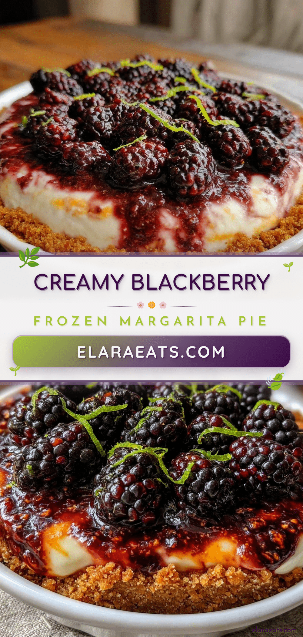 creamy blackberry frozen margarita pie recipe