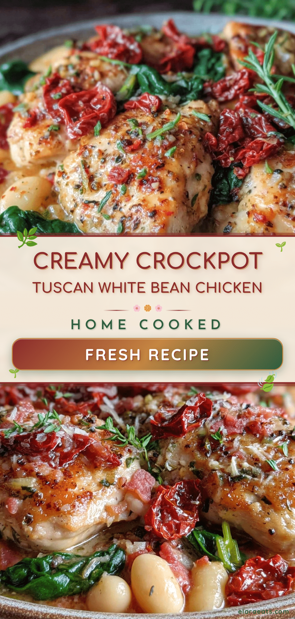 creamy crockpot tuscan white bean chicken recipe