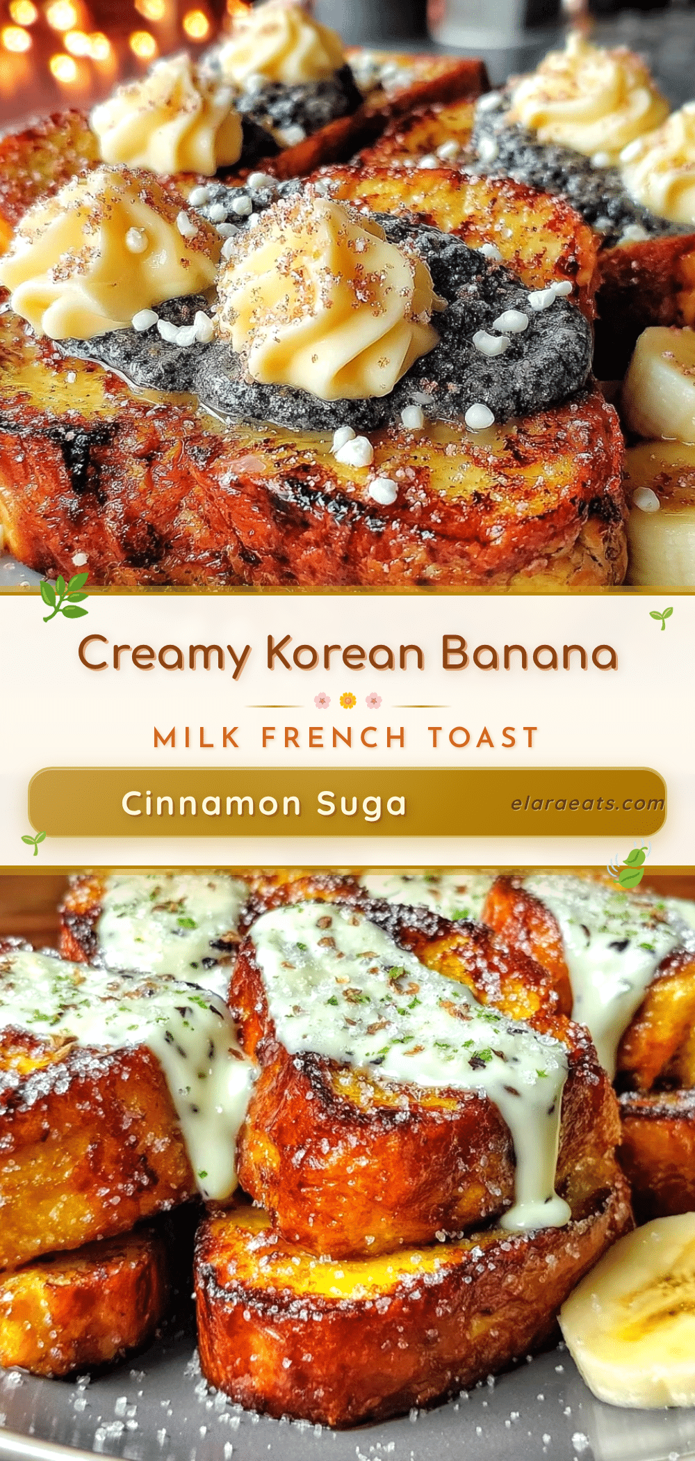 Creamy Korean Banana Milk French Toast recipe