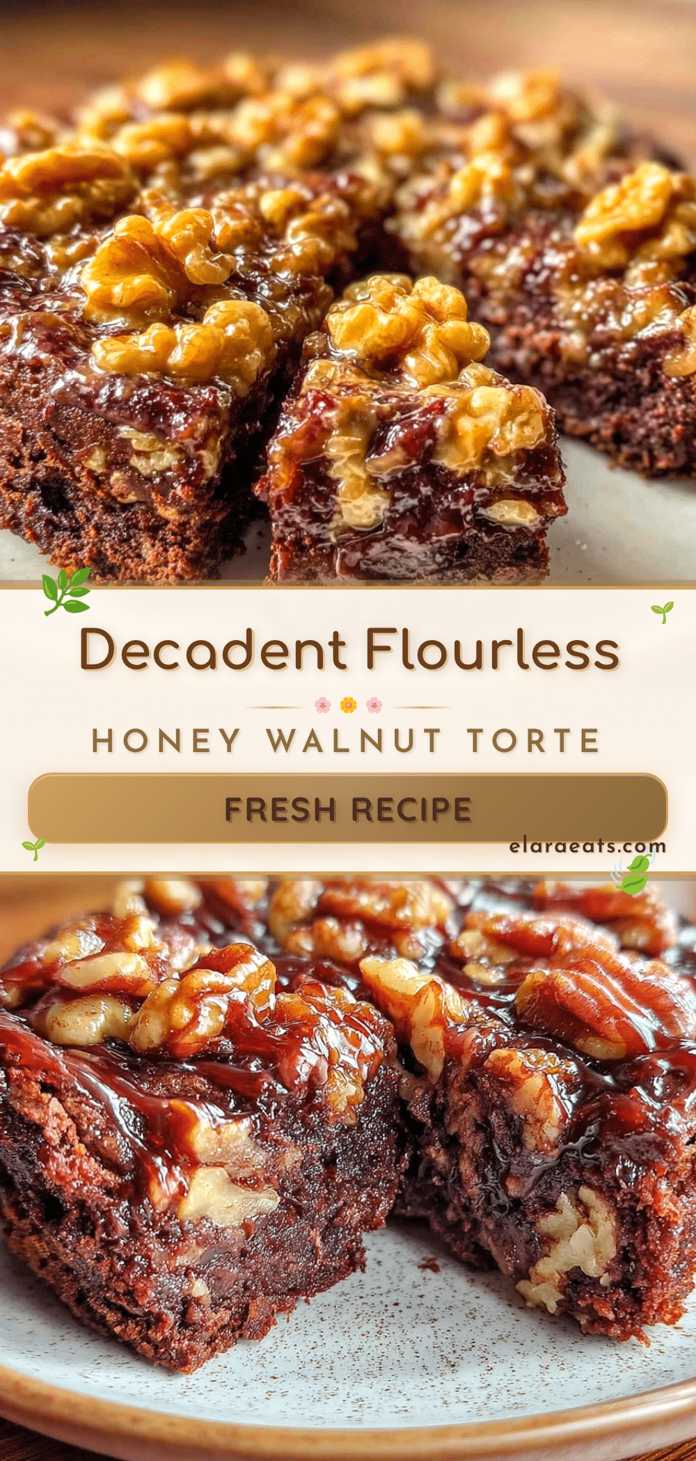 flourless honey walnut chocolate torte recipe