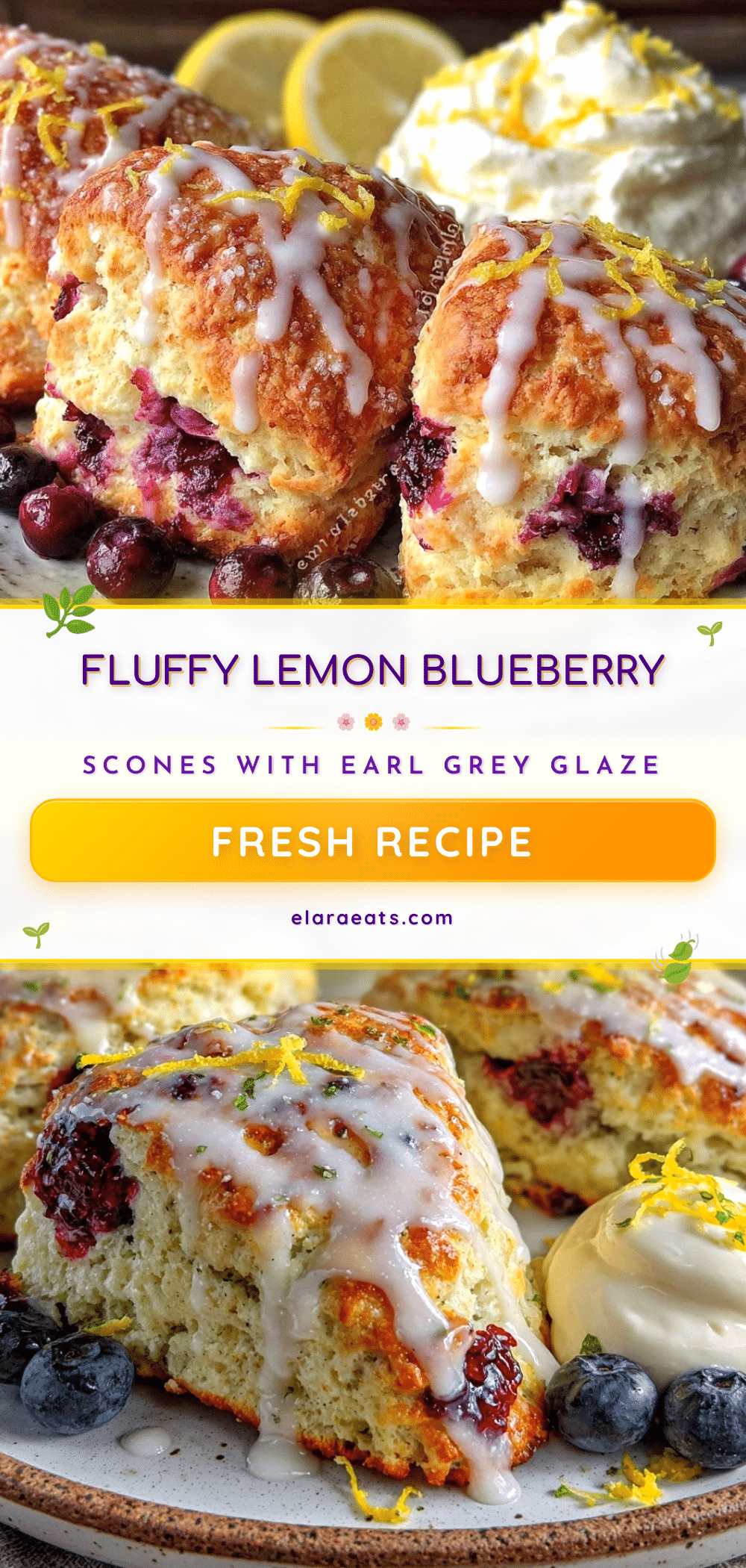fluffy lemon blueberry scones recipe