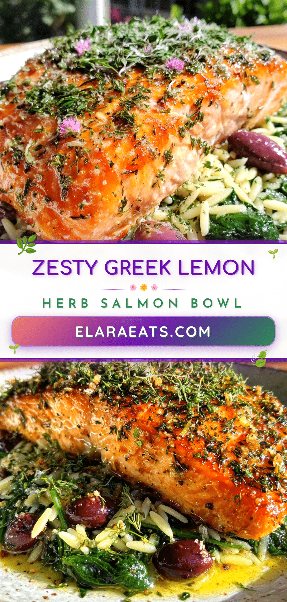 Greek lemon herb baked salmon recipe