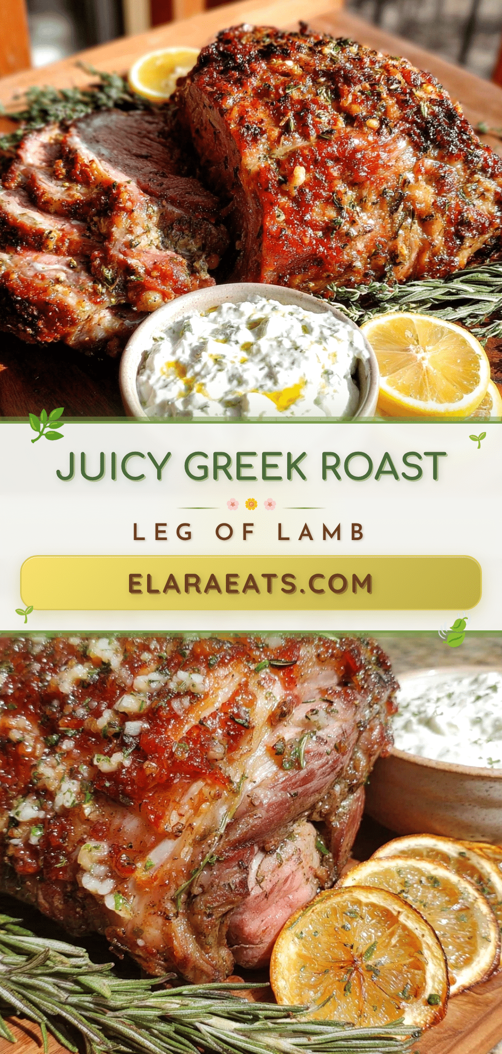 Greek roast leg of lamb recipe