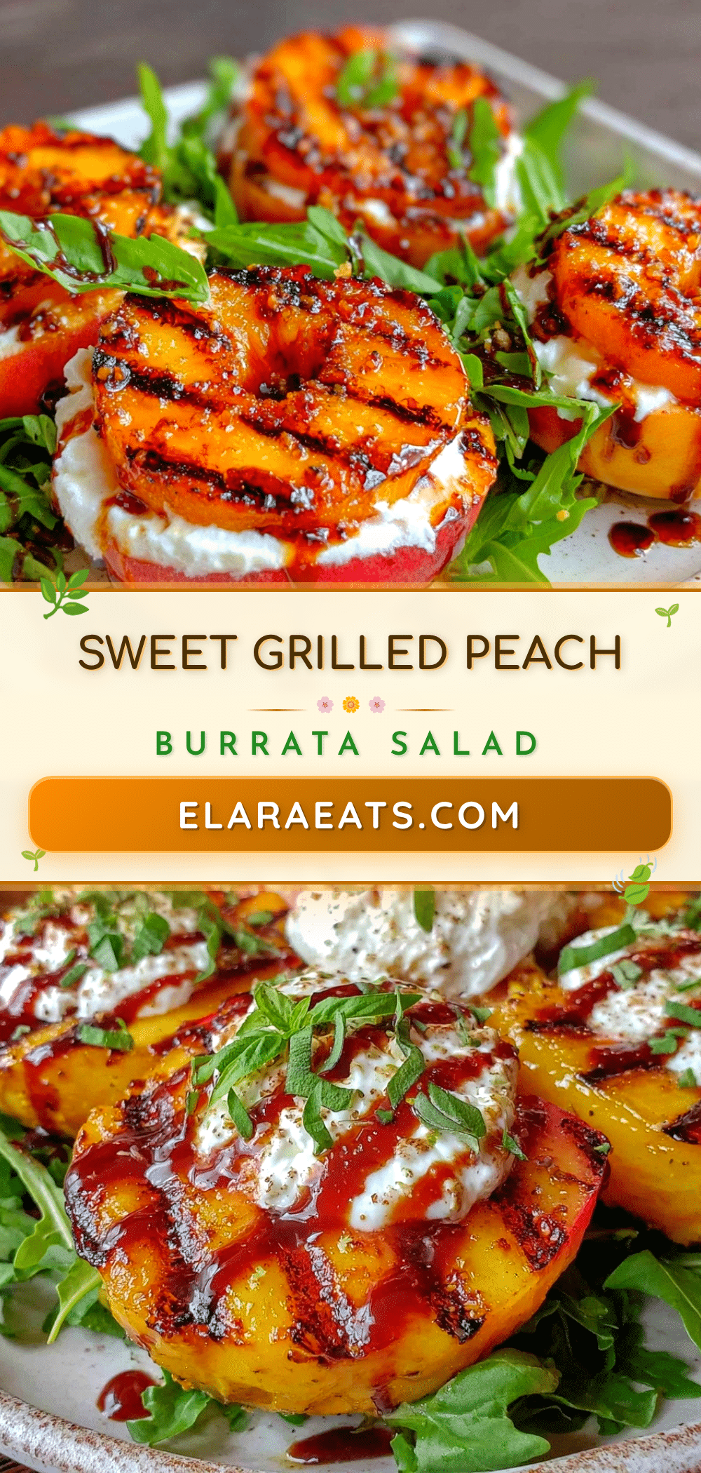 grilled peach and burrata salad recipe