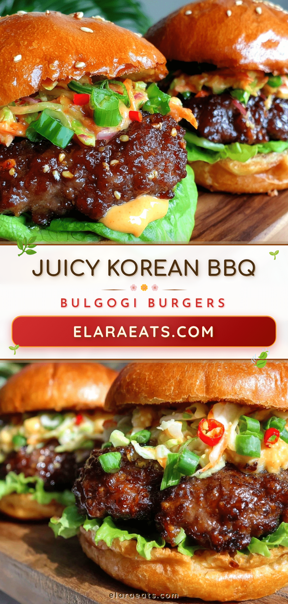 Korean BBQ Bulgogi Beef Burgers recipe