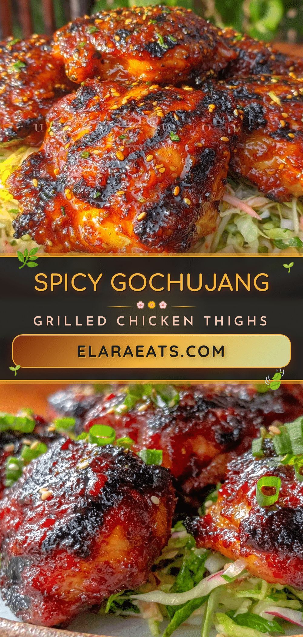 Korean gochujang grilled chicken thighs recipe