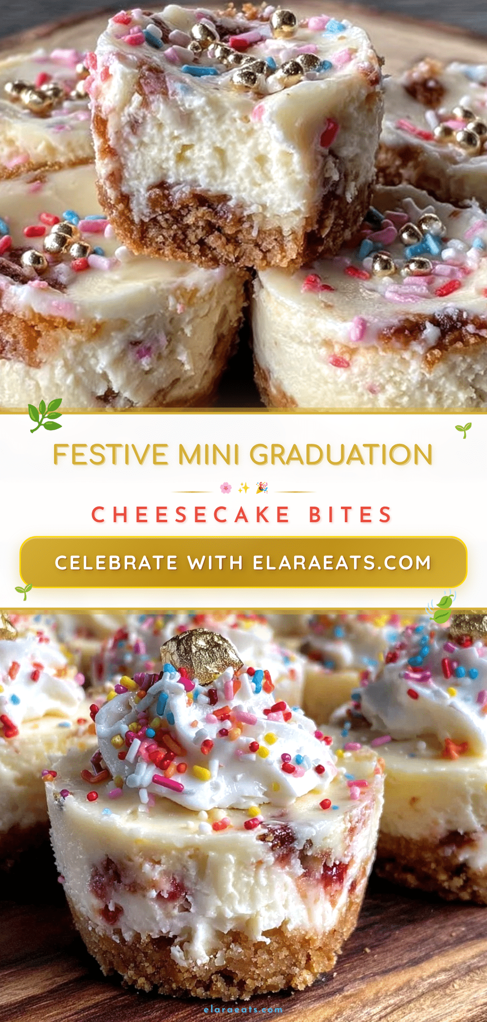 mini graduation cheesecake bites recipe