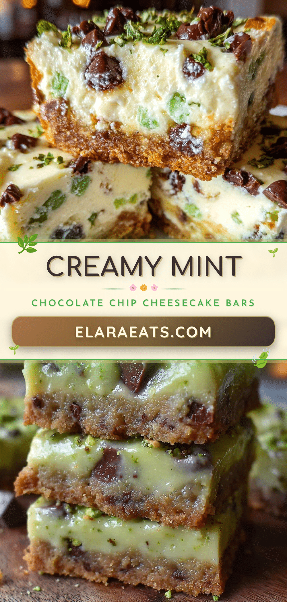 mint chocolate chip cookie dough bars recipe