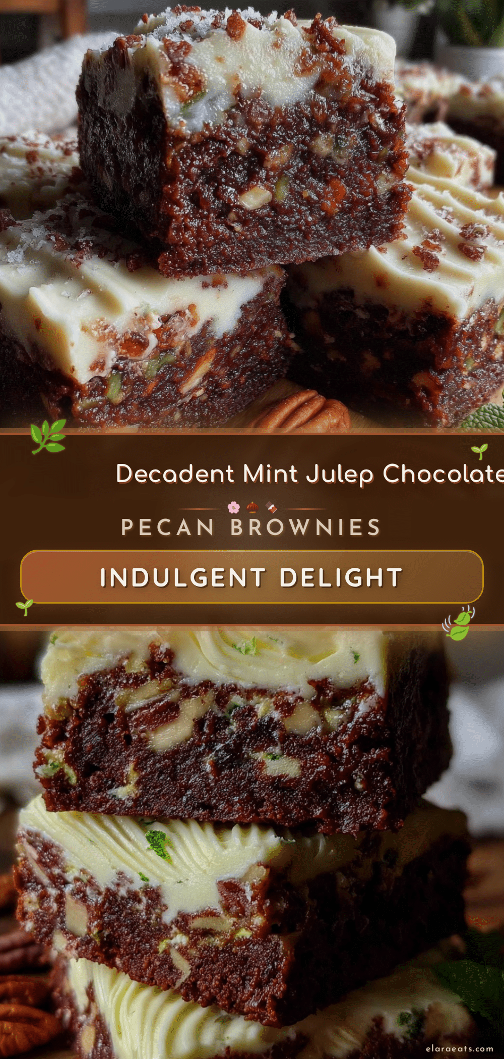 mint julep chocolate pecan brownies recipe