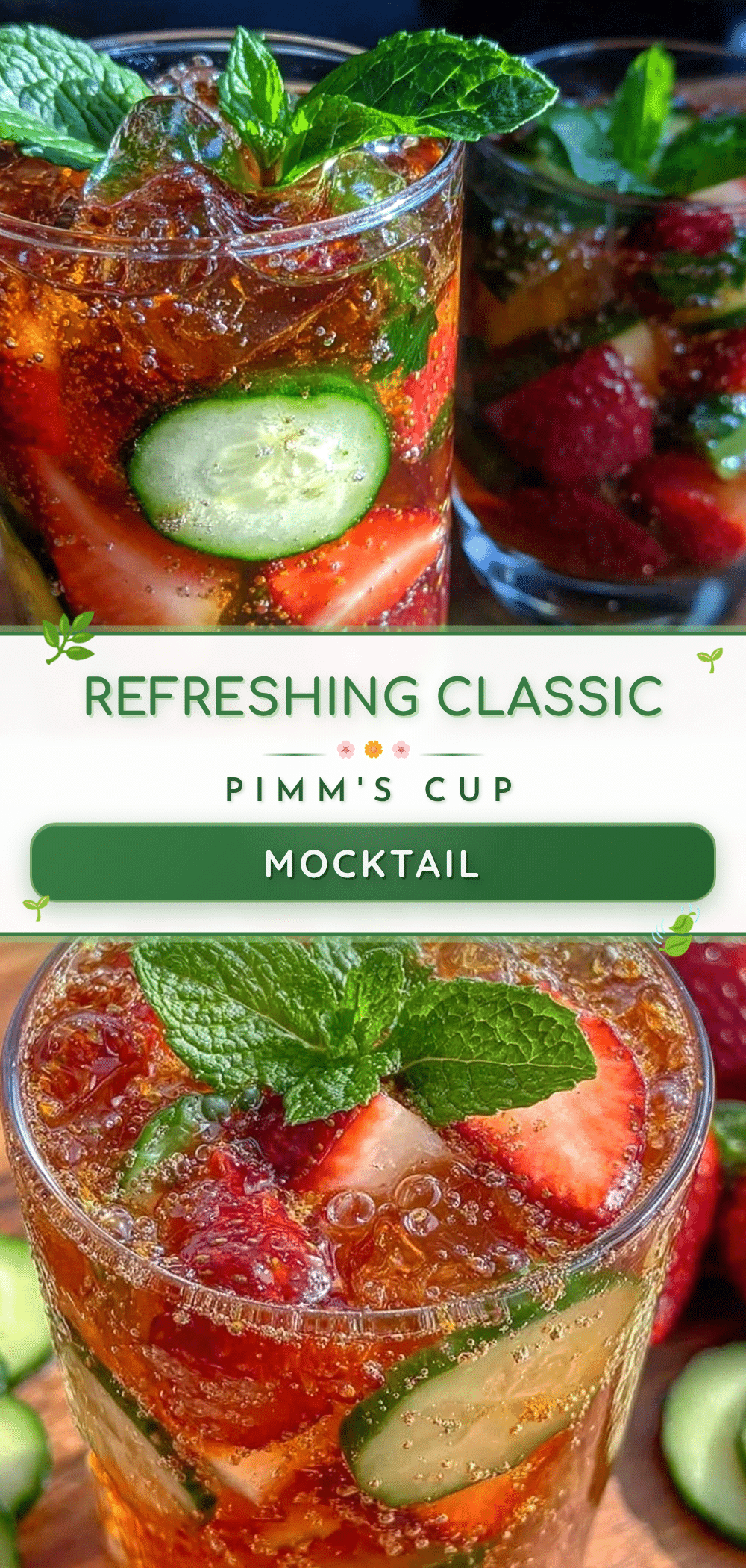 Pimms Cup mocktail recipe