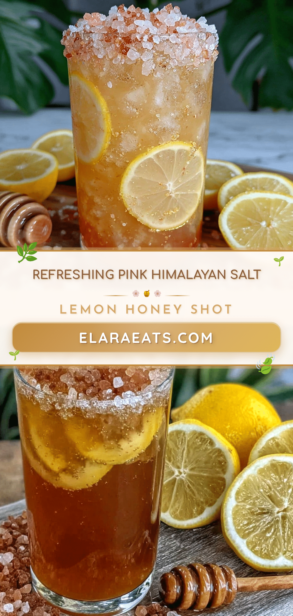 pink Himalayan salt lemon honey detox shot recipe