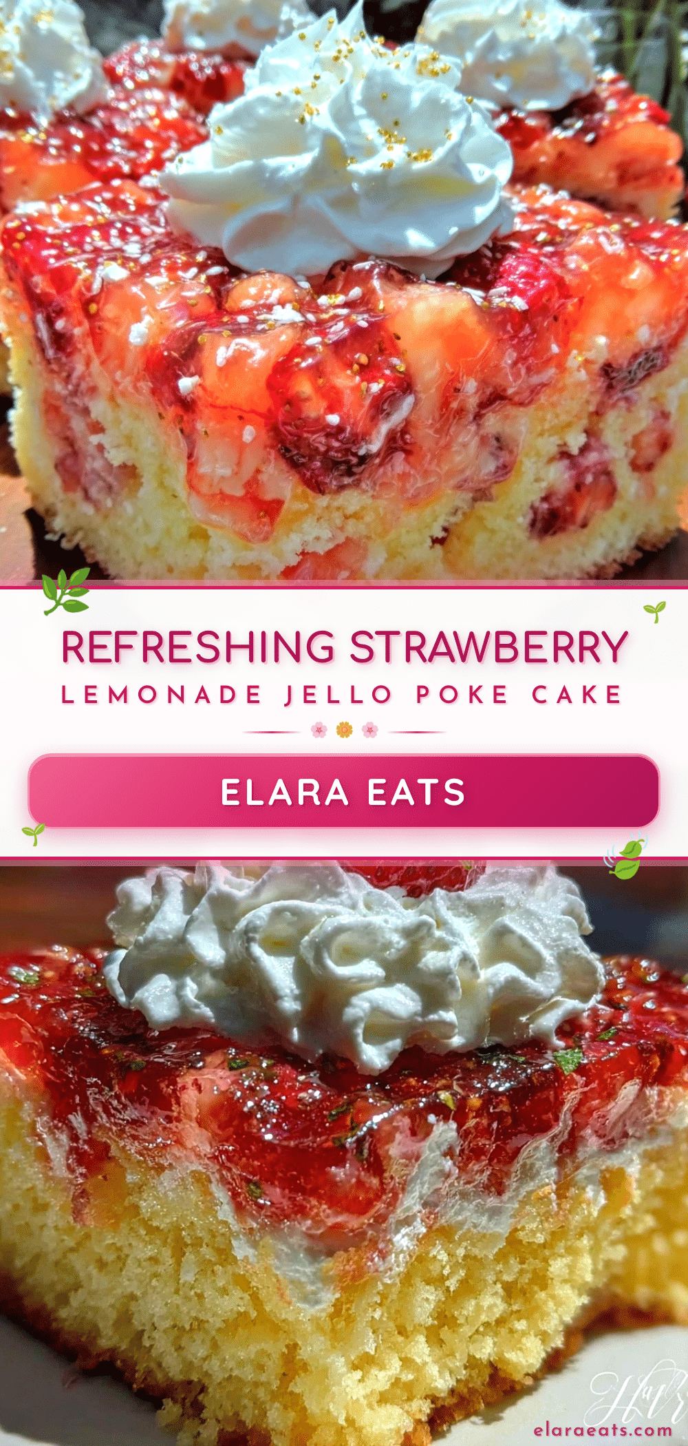 strawberry lemonade jello poke cake recipe