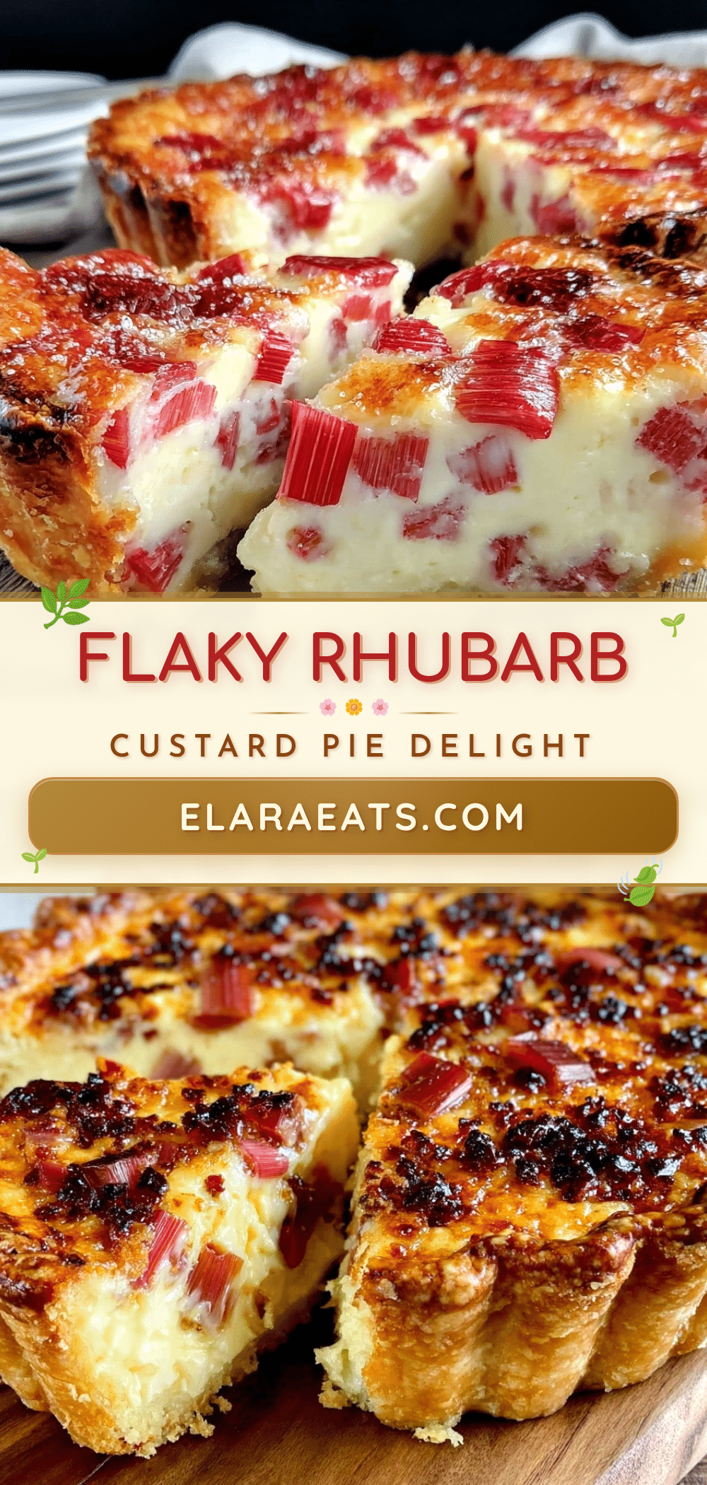 tender rhubarb custard pie recipe