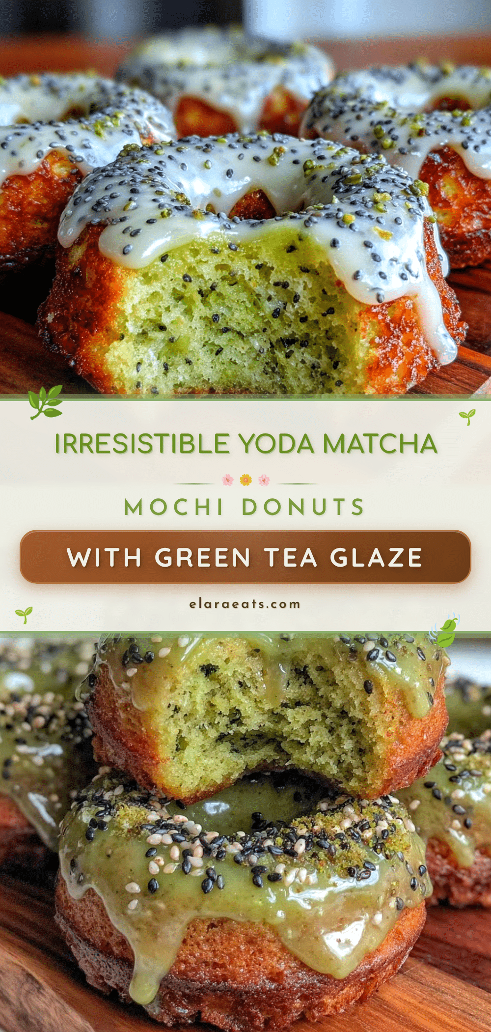 Yoda Matcha Mochi Donuts recipe
