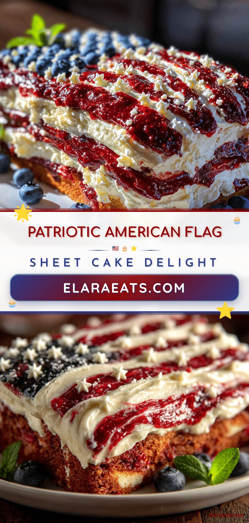 american flag sheet cake recipe