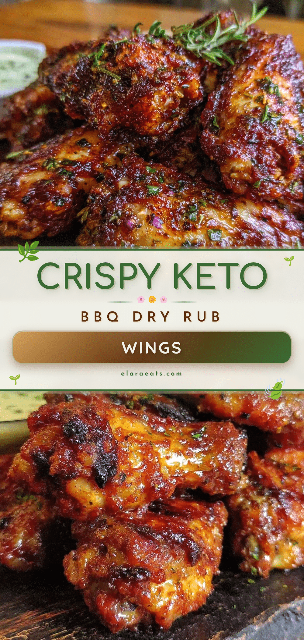 crispy keto-friendly BBQ dry rub chicken wings recipe