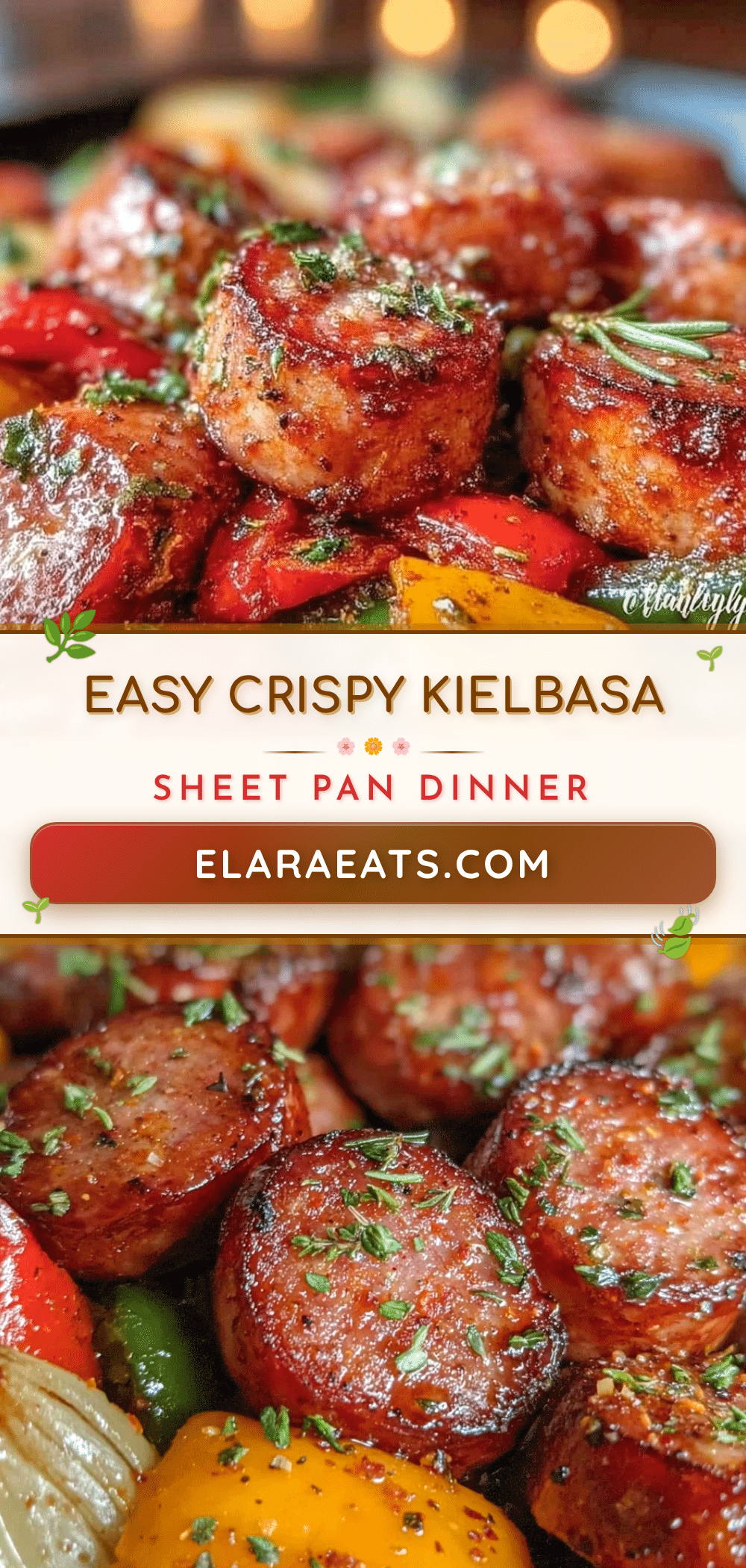 crispy kielbasa sausage sheet pan dinner recipe