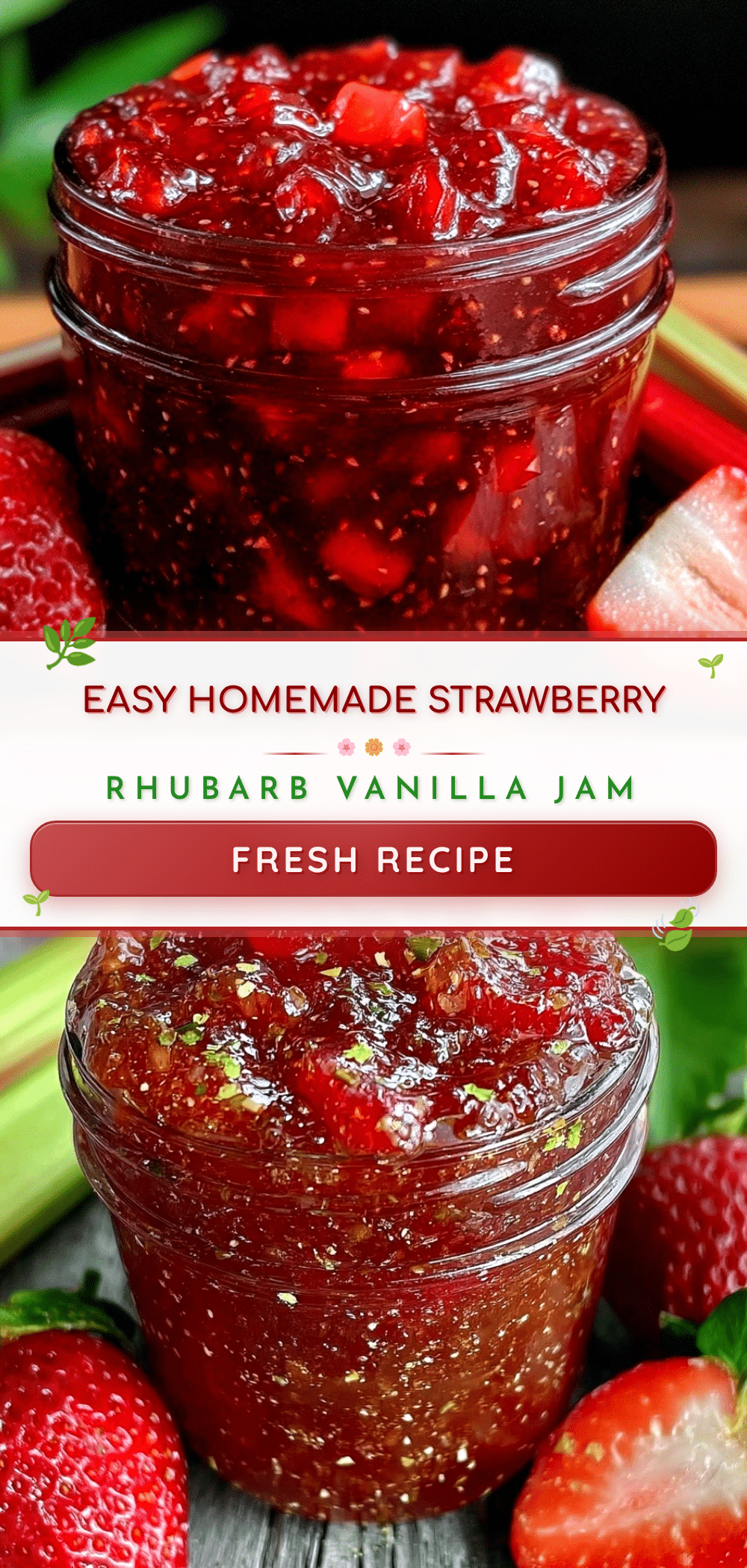 easy strawberry rhubarb jam recipe