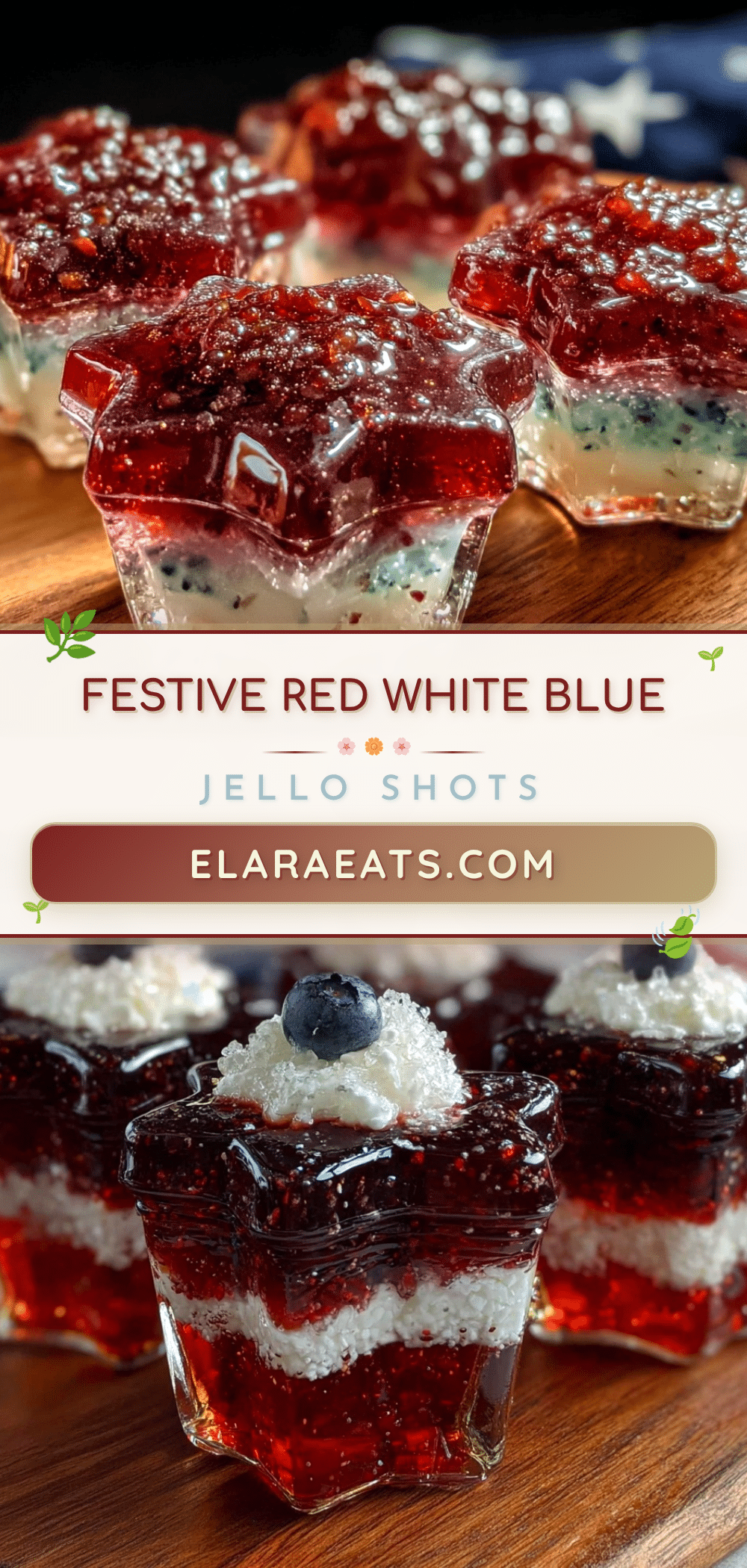 festive red white and blue jello shots recipe