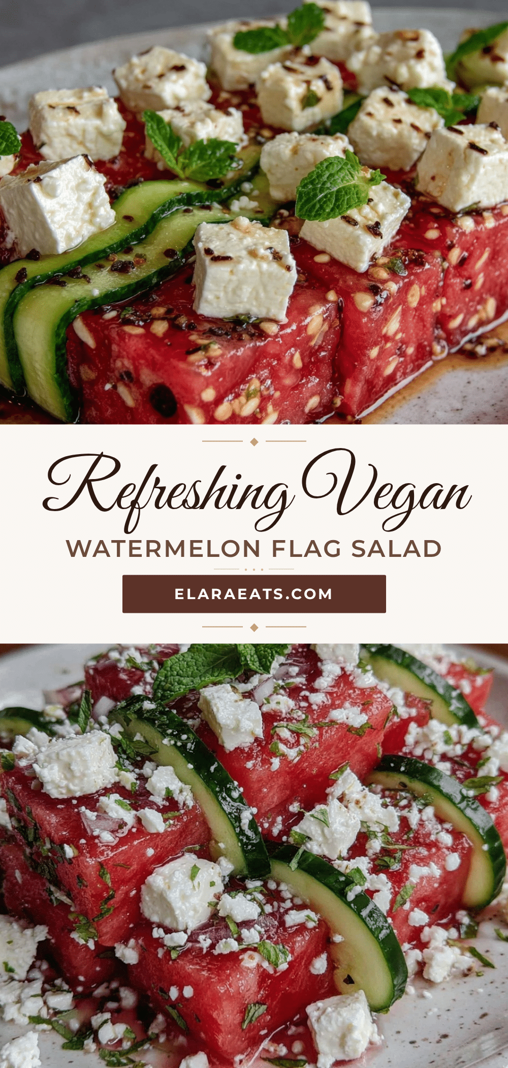 fresh vegan watermelon flag salad recipe