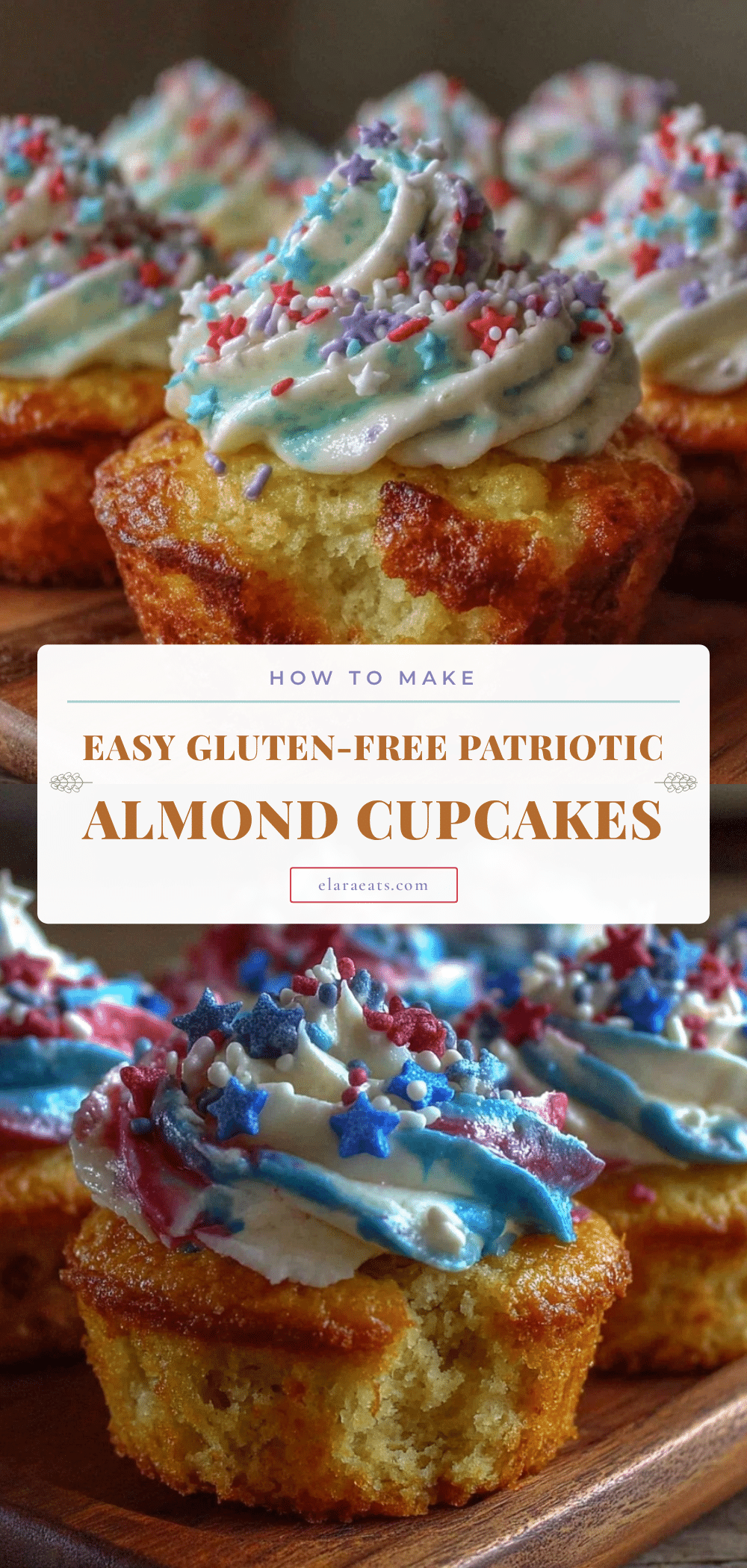 gluten-free patriotic almond cupcakes recipe