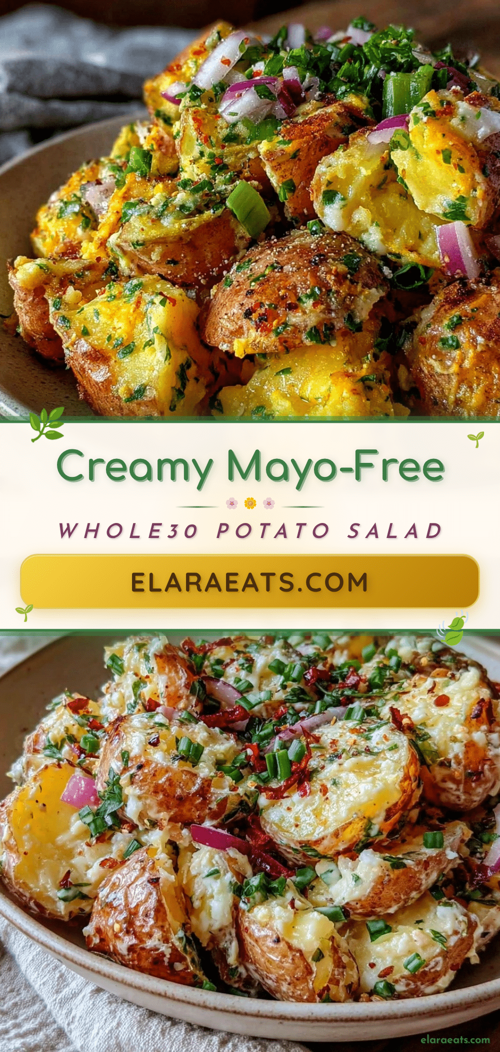 Healthy Whole30 Compliant Potato Salad Mayo-Free recipe