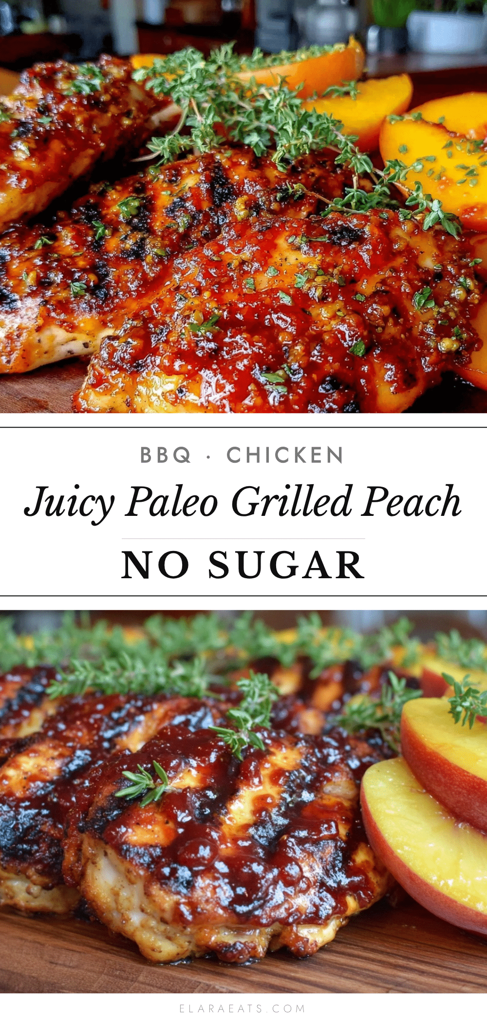 paleo grilled peach bbq chicken recipe