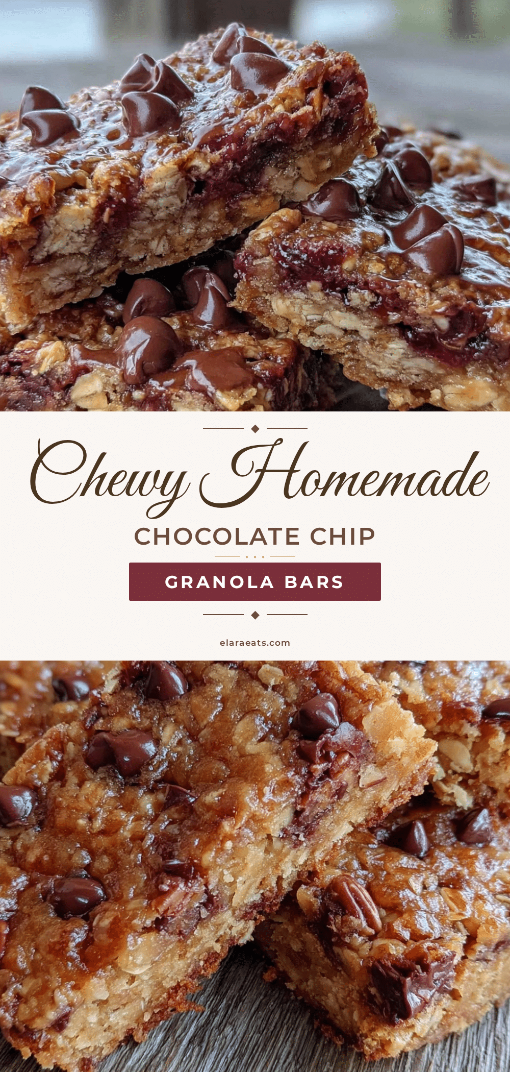 chewy homemade granola bars with chocolate chips recipe