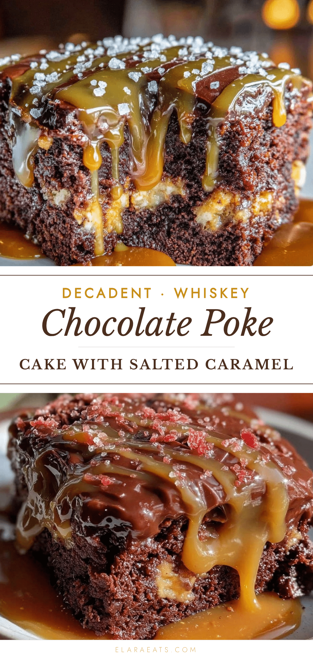 chocolate whiskey poke cake recipe