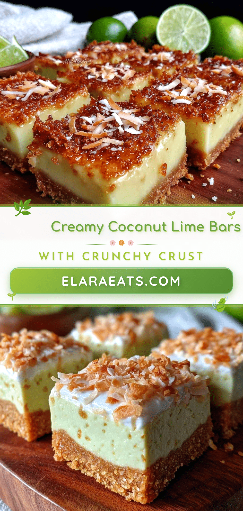 creamy coconut lime bars recipe