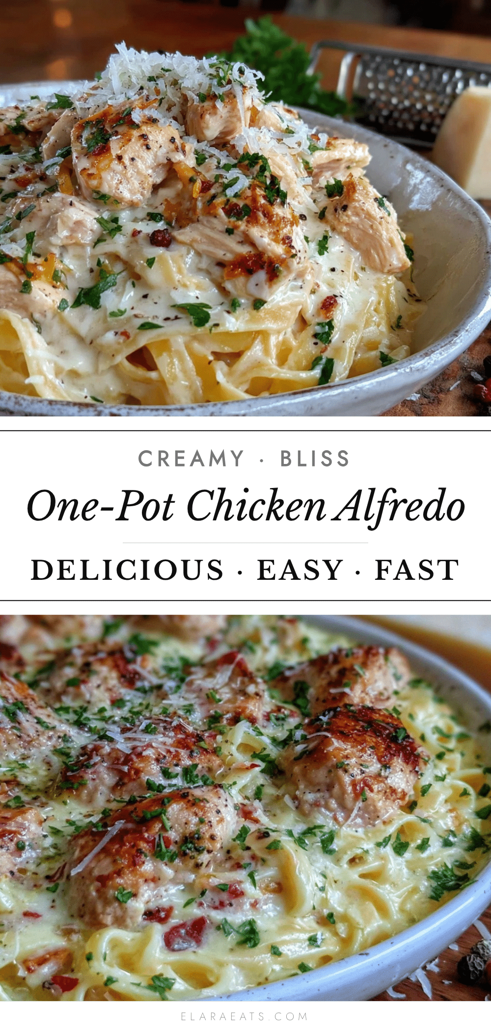 creamy one-pot chicken Alfredo recipe