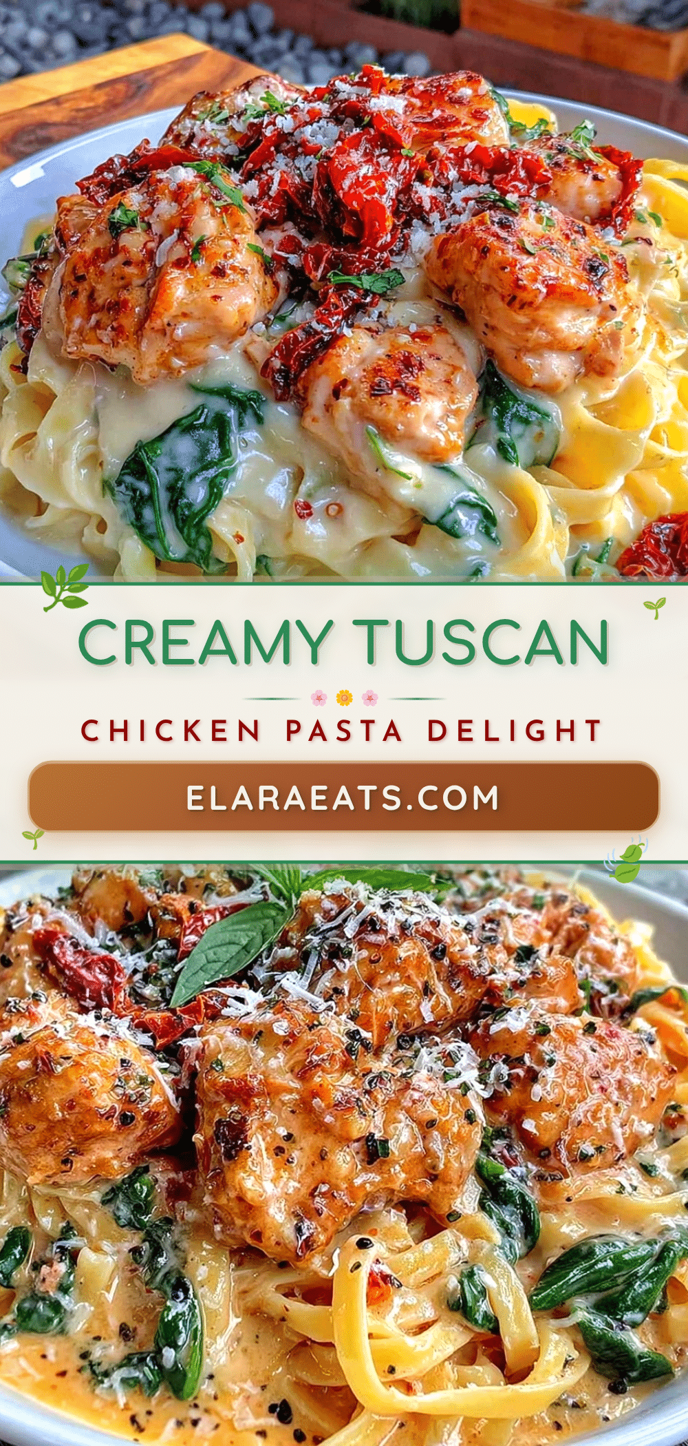 Creamy Tuscan chicken pasta recipe