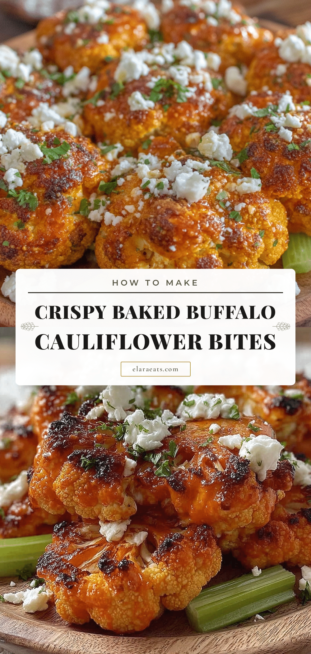 crispy baked buffalo cauliflower bites recipe