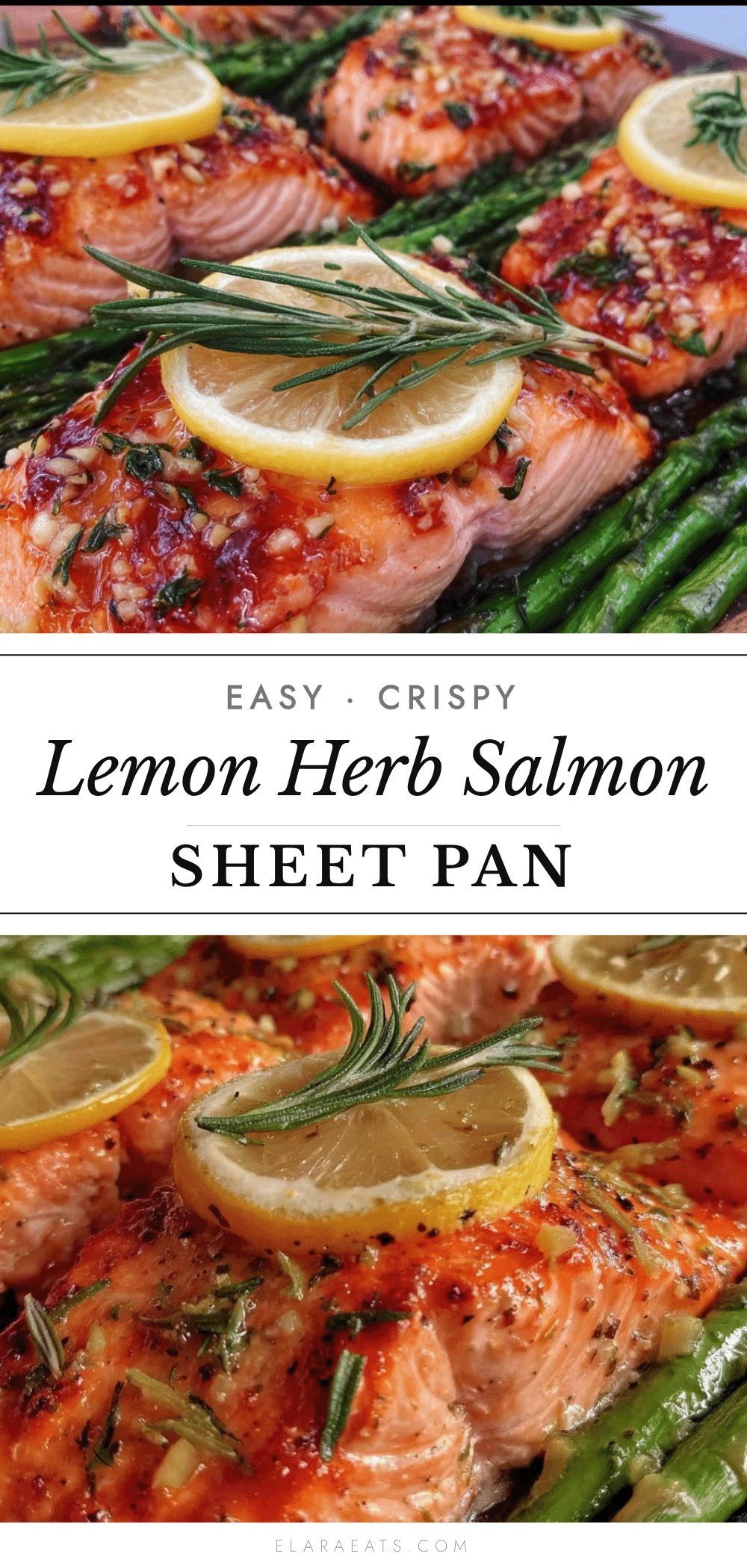 crispy lemon herb salmon sheet pan dinner recipe