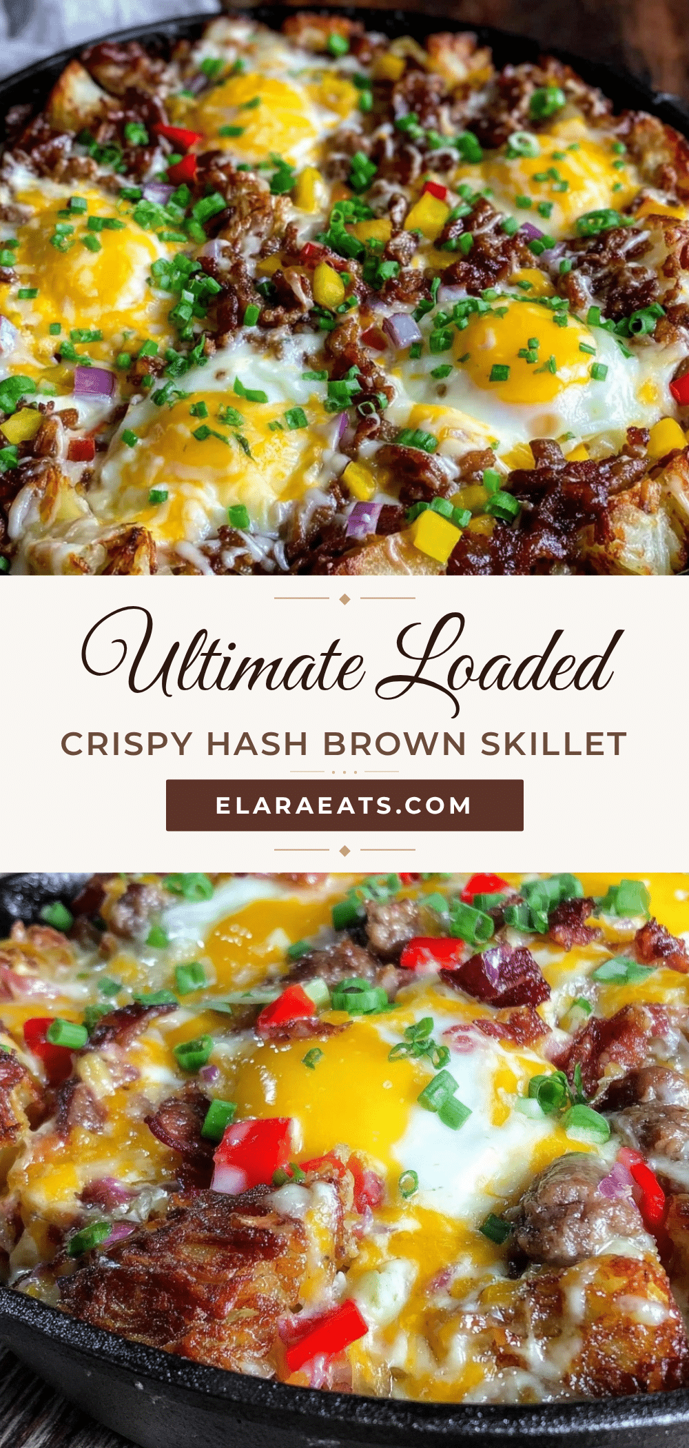 crispy loaded hash brown breakfast skillet recipe