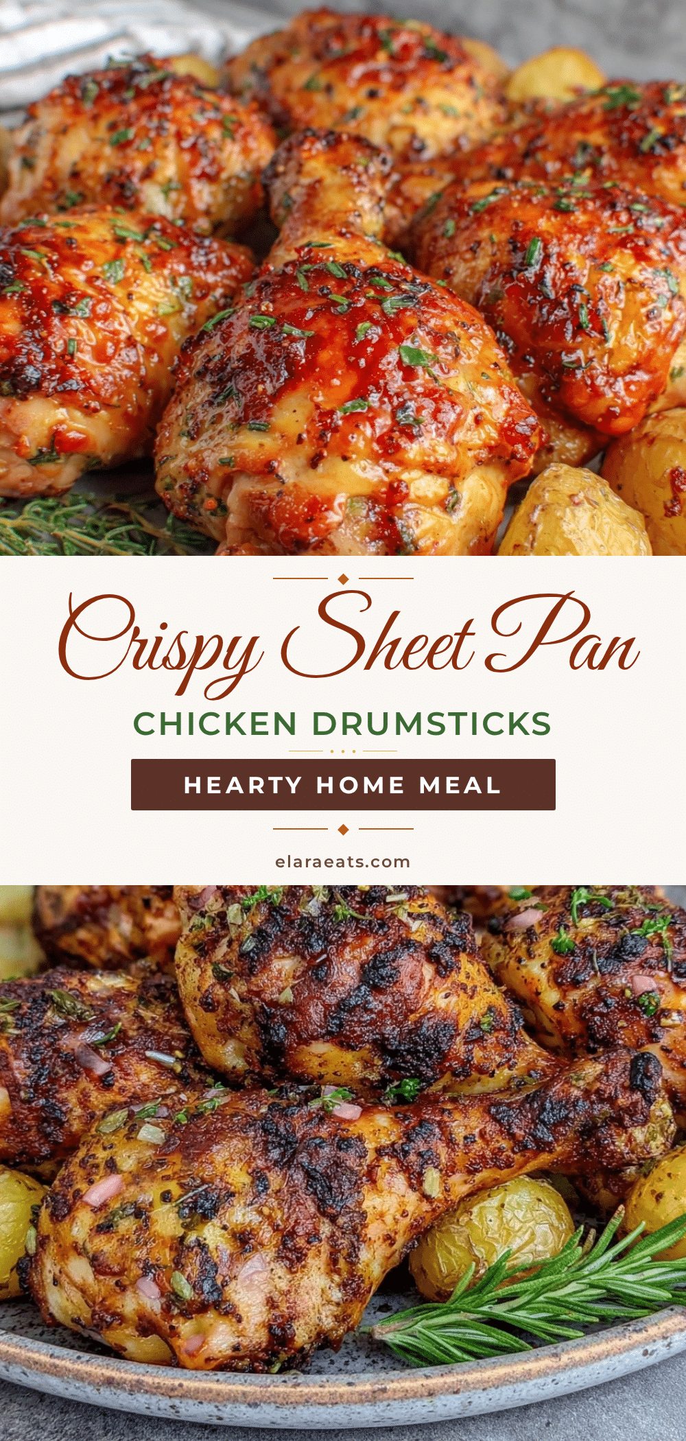 crispy sheet pan chicken drumsticks with roasted potatoes recipe