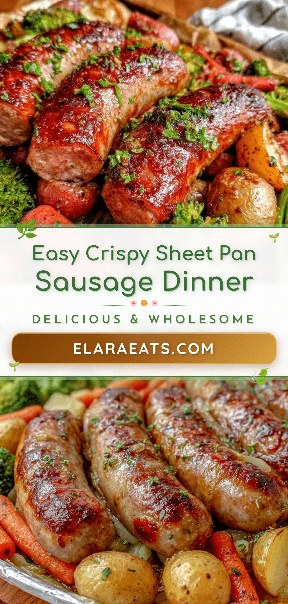 crispy sheet pan sausage dinner recipe