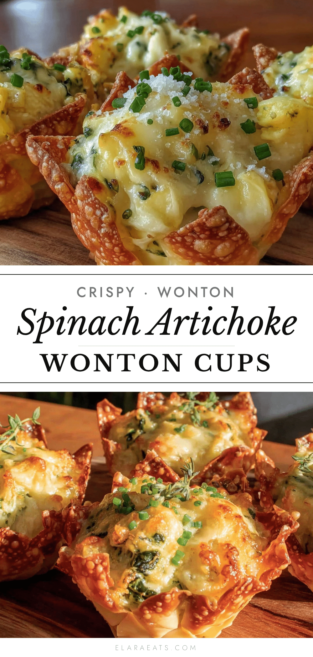 crispy spinach artichoke wonton cups recipe
