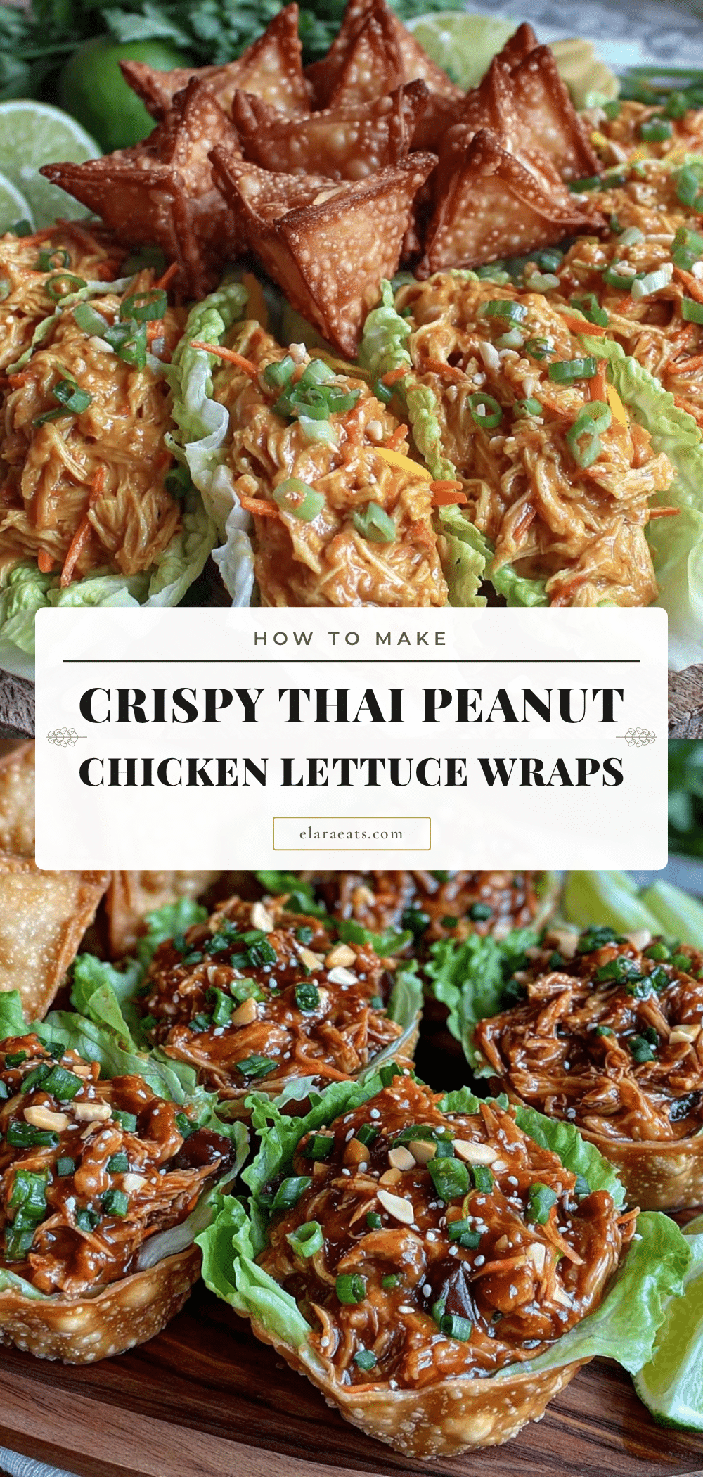 crispy thai peanut chicken lettuce wraps recipe