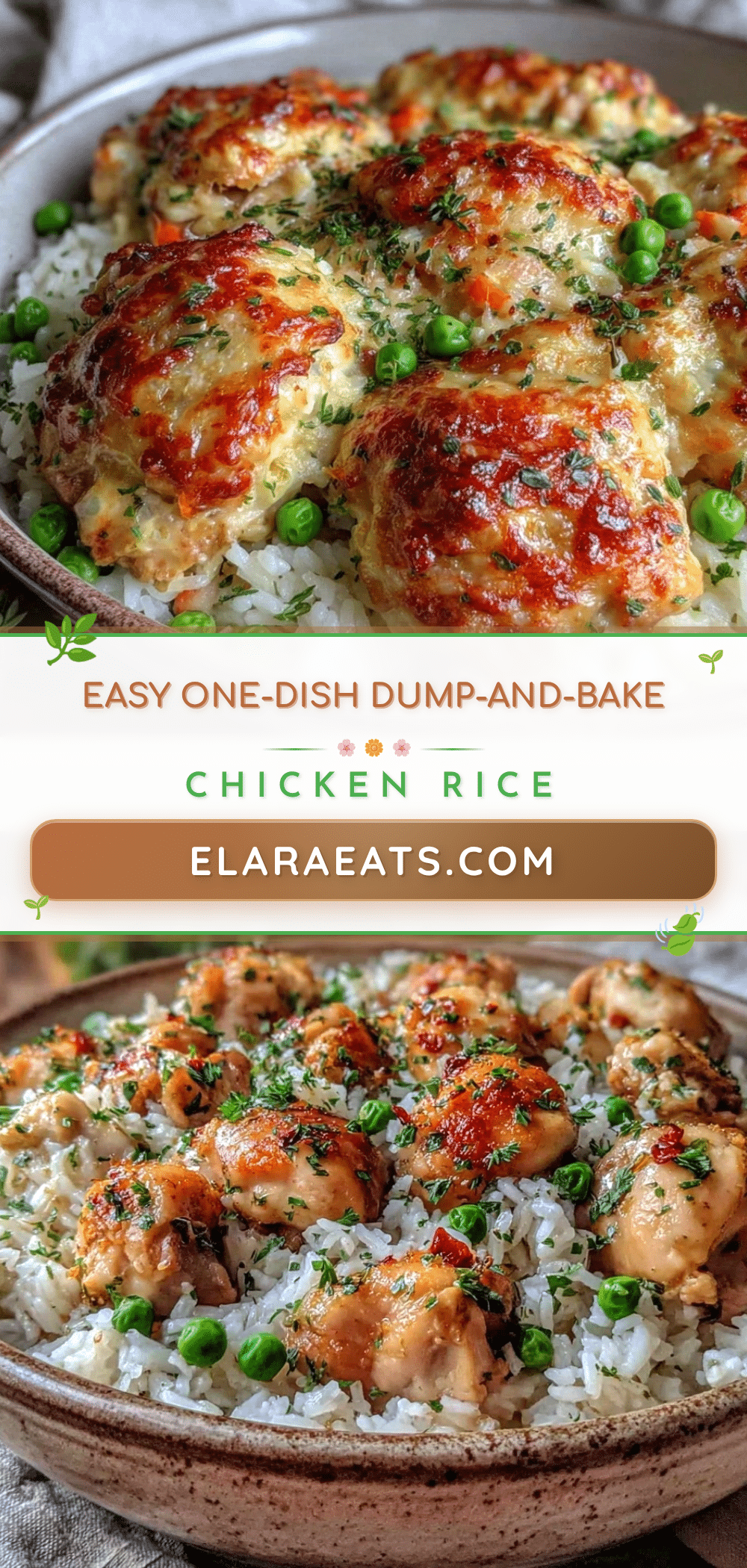 dump-and-bake chicken rice recipe