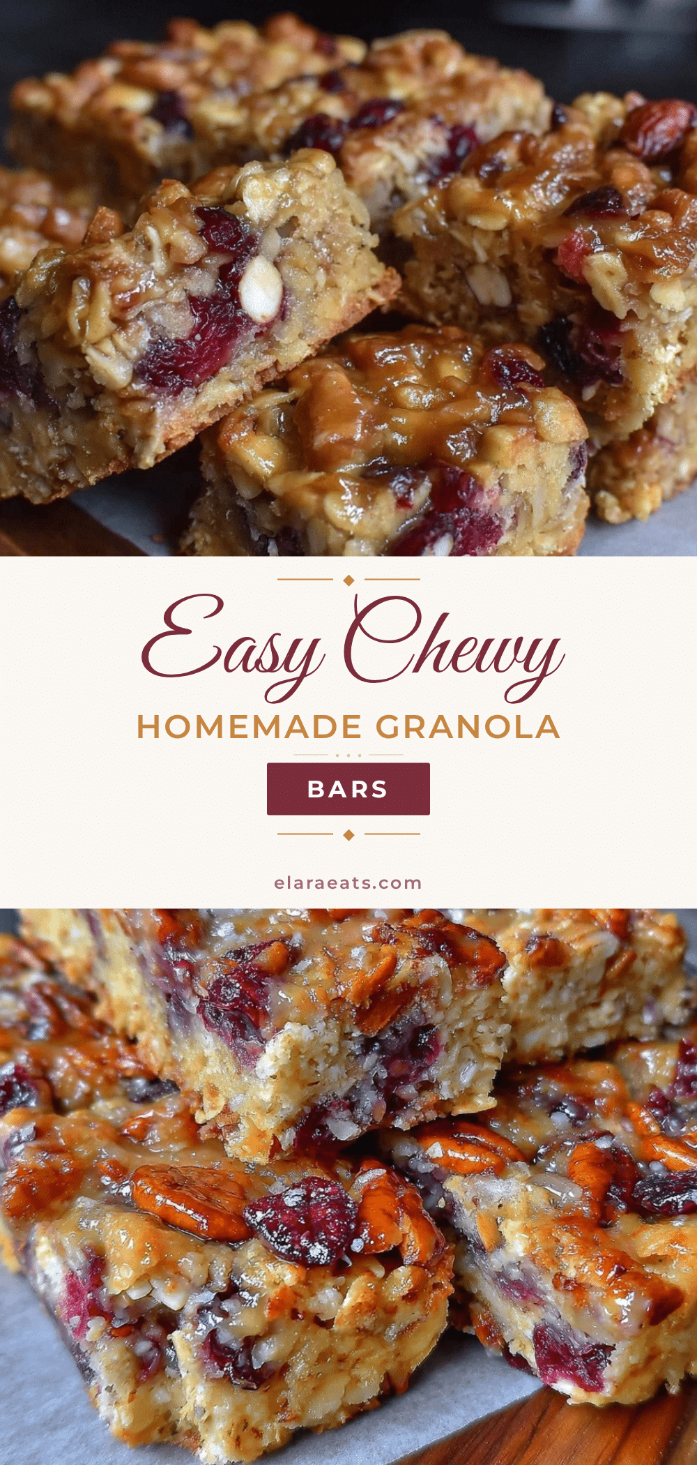 easy chewy homemade granola bars recipe