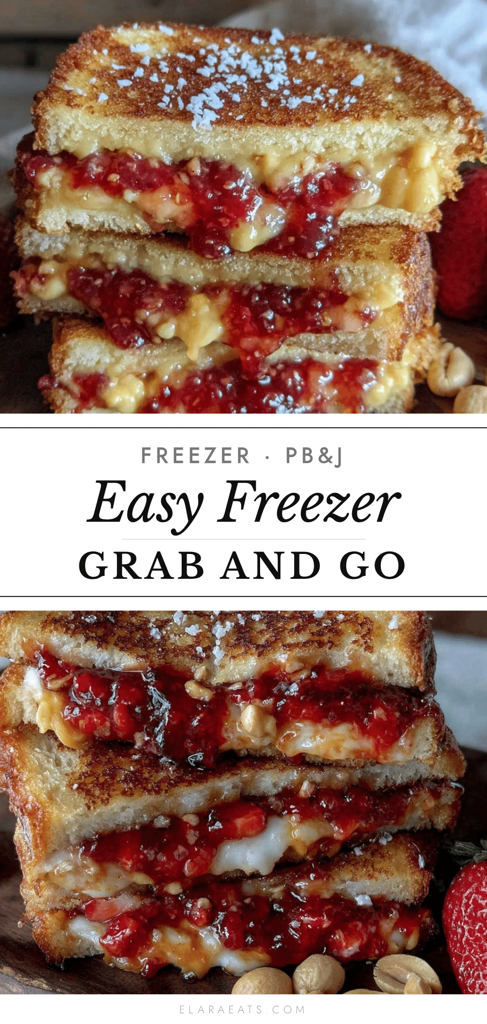 easy freezer PB&J sandwiches recipe