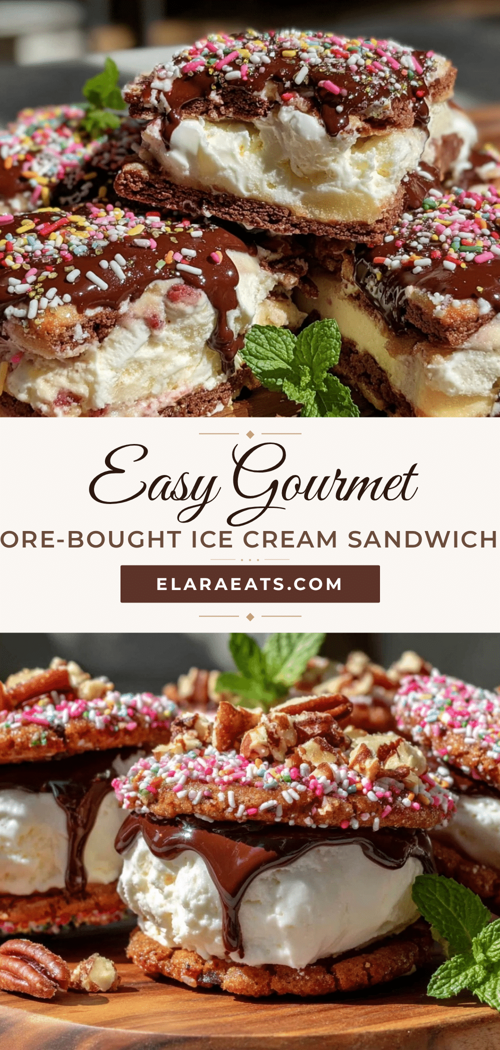 easy gourmet store-bought ice cream sandwiches recipe