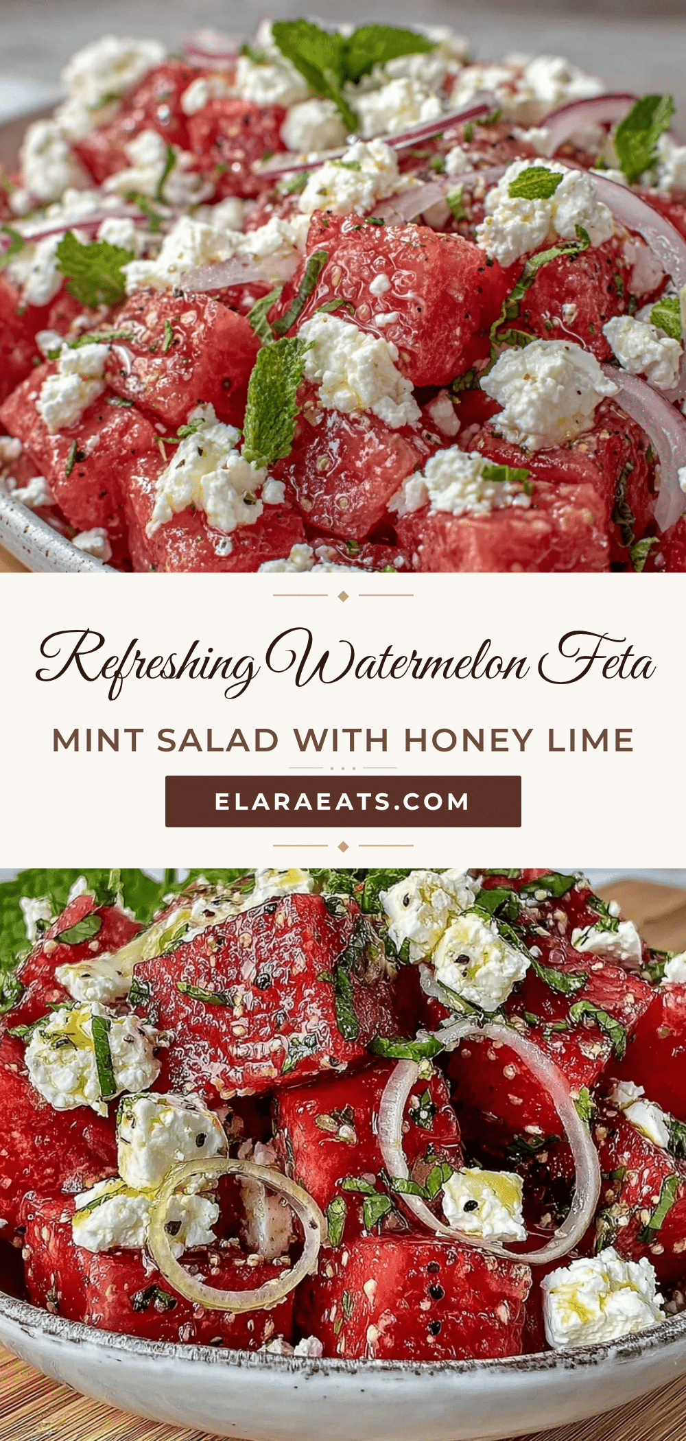 fresh watermelon feta mint salad recipe