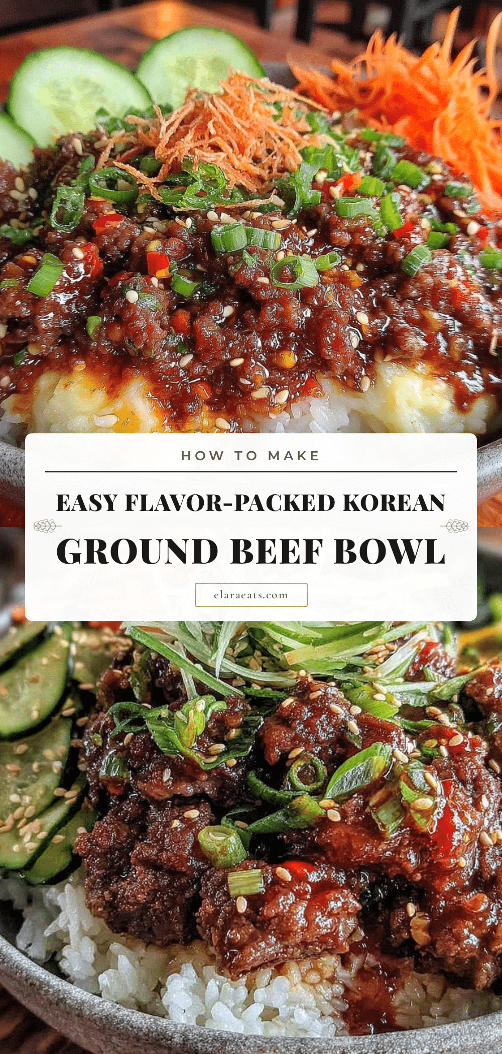 Korean-style ground beef bowl recipe