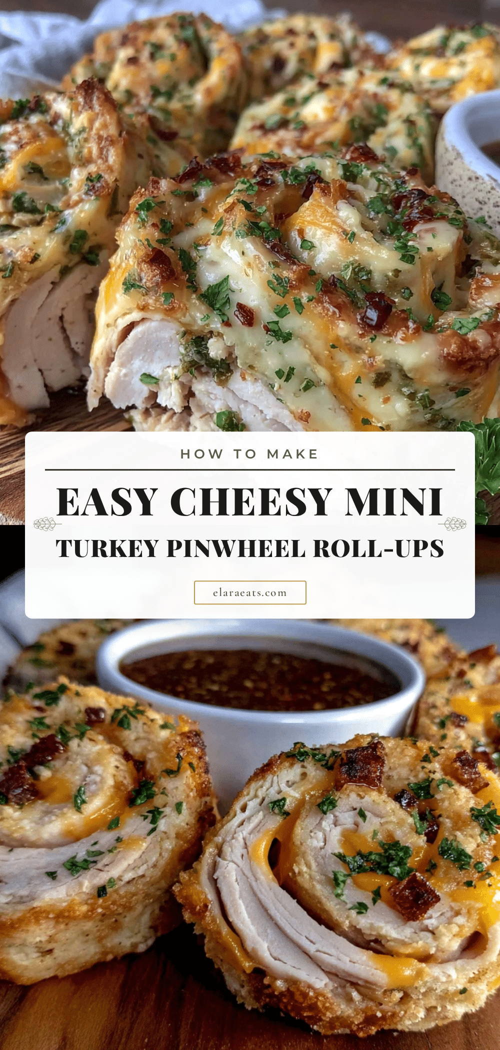 mini turkey and cheese pinwheel roll-ups recipe